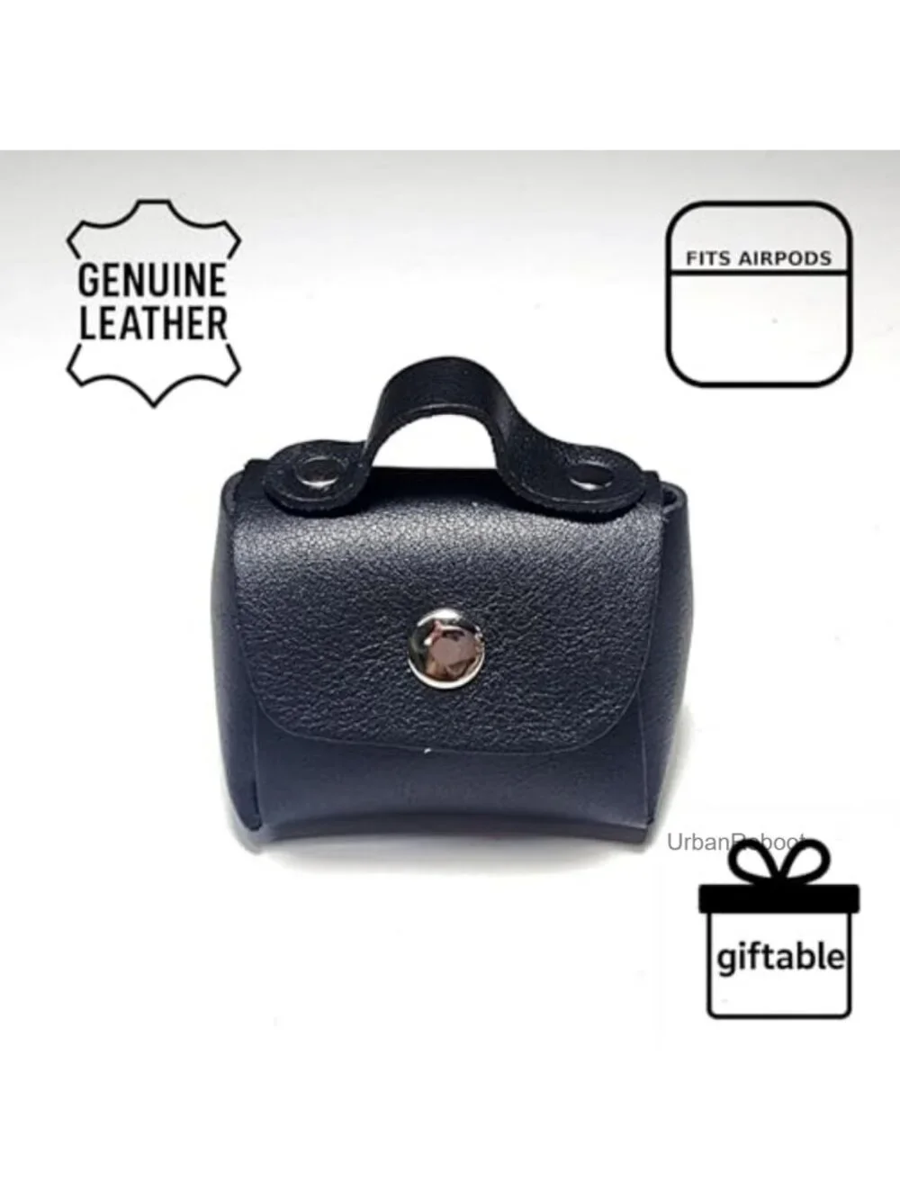 Genuine Leather Mini Pouch Fits AirPods Coin & Accessory Holder Handmade